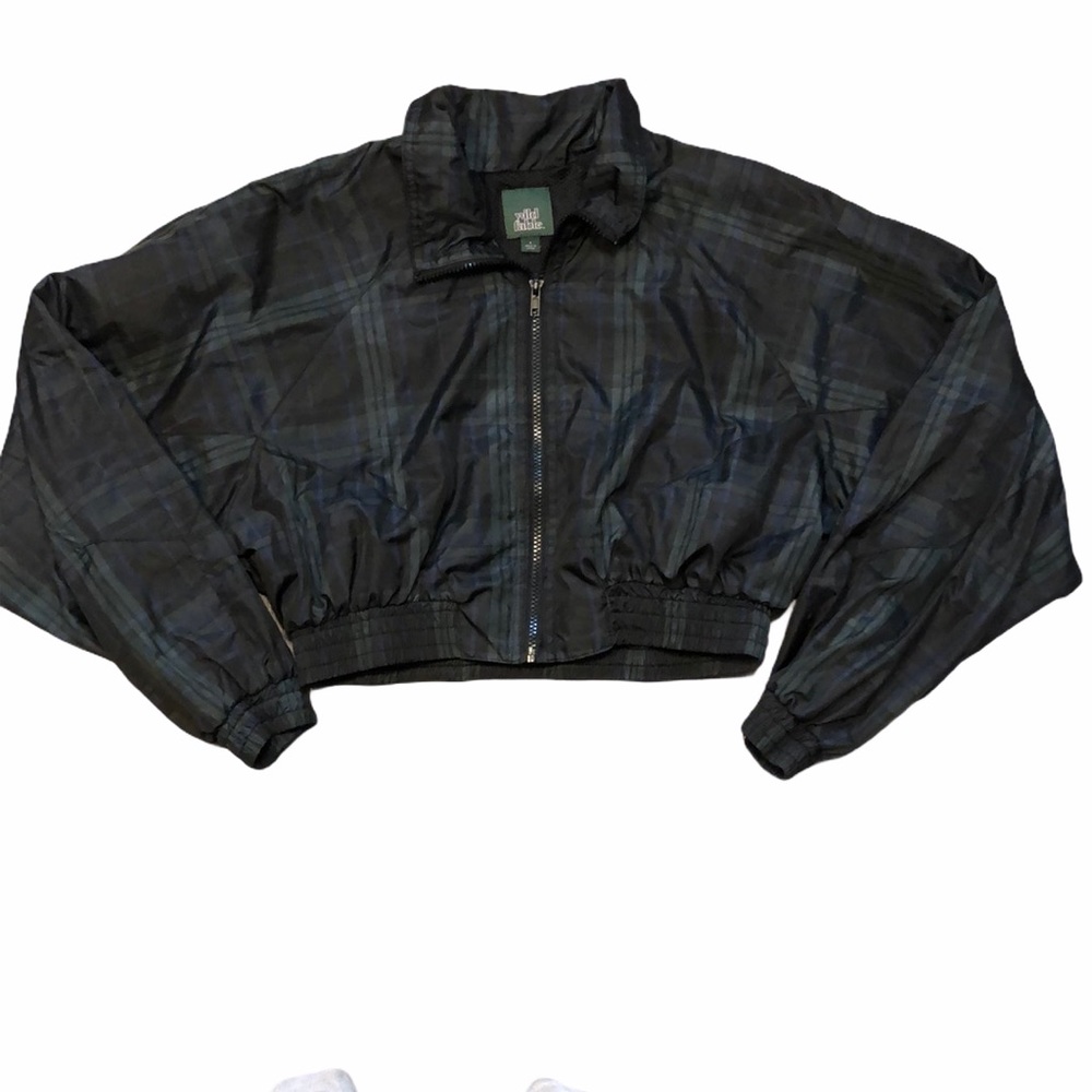 Wild Fable Plaid Crop Top Windbreaker - Sz Small